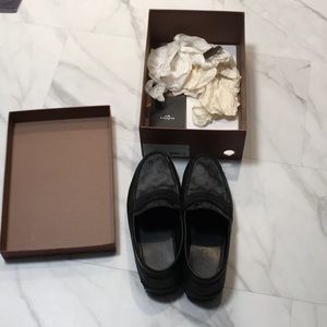 Coach men’s black loafers